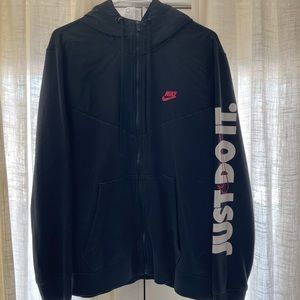 Nike zip up hooded jacket. Size Large